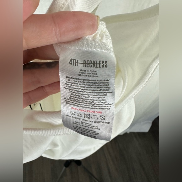 4th & Reckless Cream Lindsay Ruched Tank Size XS (6) NWT - Picture 10 of 12